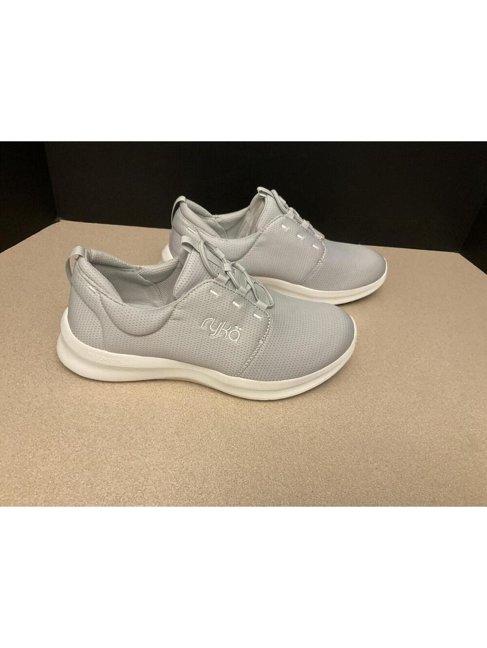 New! Womens Ryka Renew Recovery Grey Bungee Slip-On Shoes. Size 8 Wide. Nice!